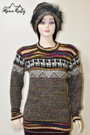 CHOMPA CUELLO REDONDO LLAMAS NEVADAS
